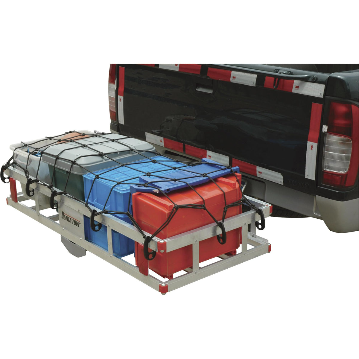Aluminum Hitch Cargo Carrier 500-Lb Capacity Silver U8049