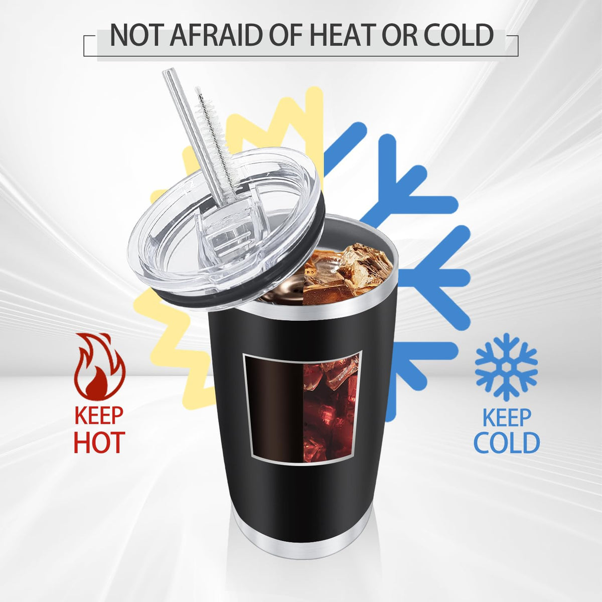 12 Pieces Insulated Stainless Steel Tumbler with Lid and Straw A636