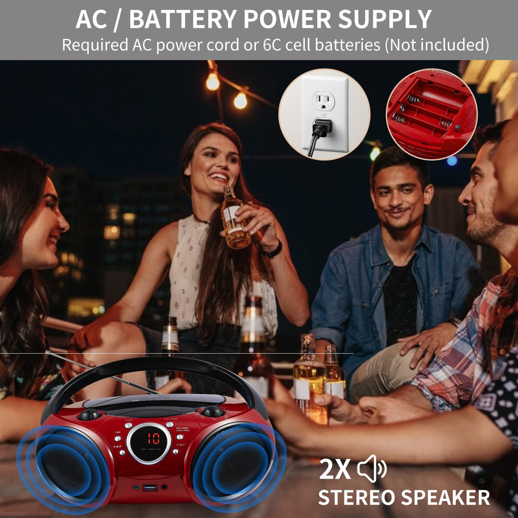Portable CD Player Boombox B111396
