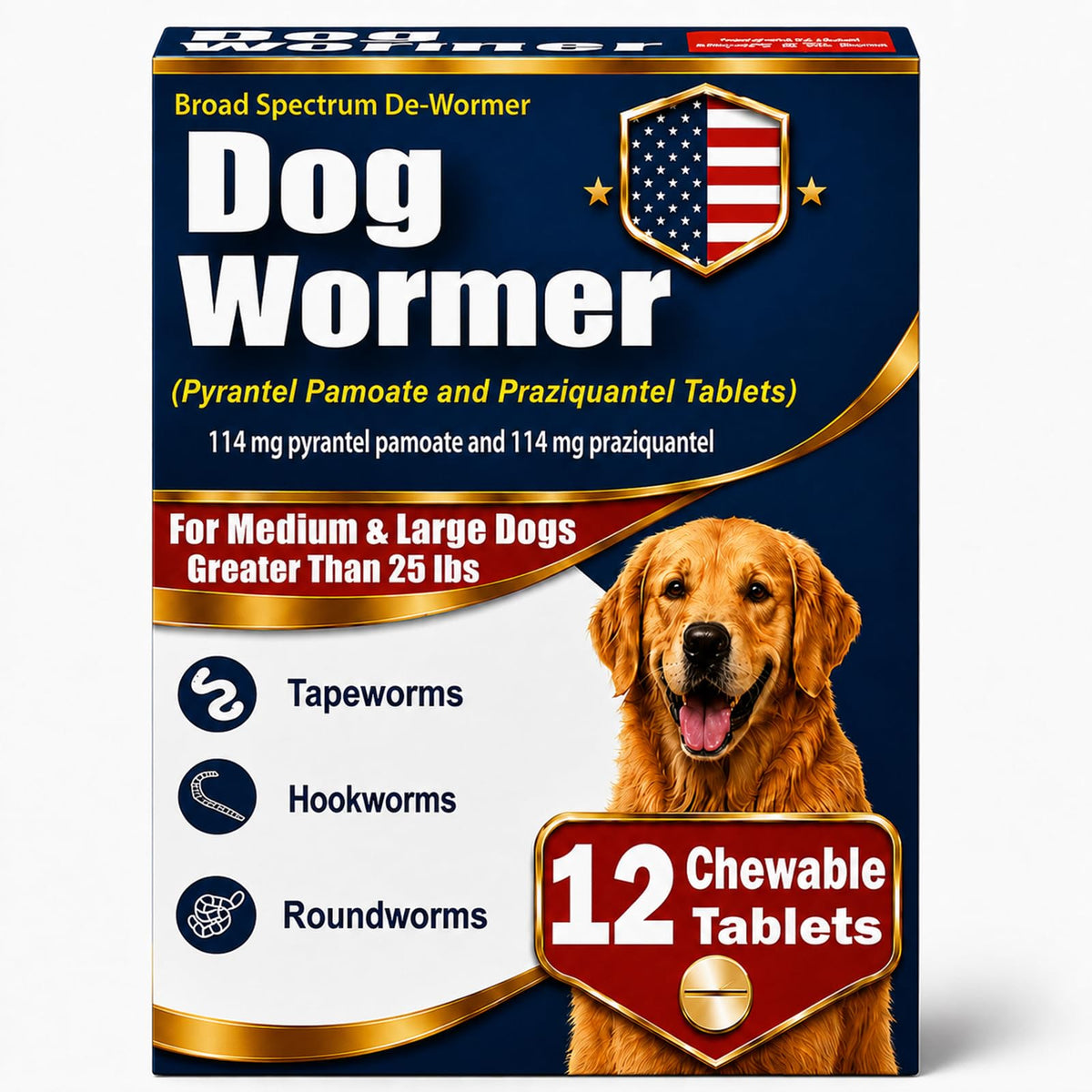 7 Way De-Wormer Tablet for Dogs E16438