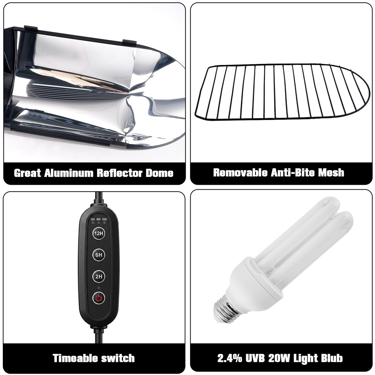 Bird Cage Light Fixture Combo Kit with Adjustable Timer M9872