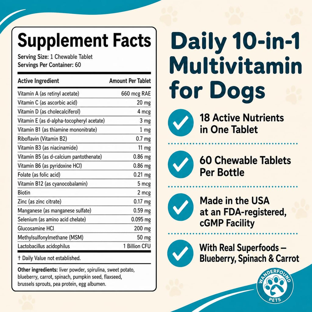 10-in-1 Dog Multivitamin Chewable Tablets C146