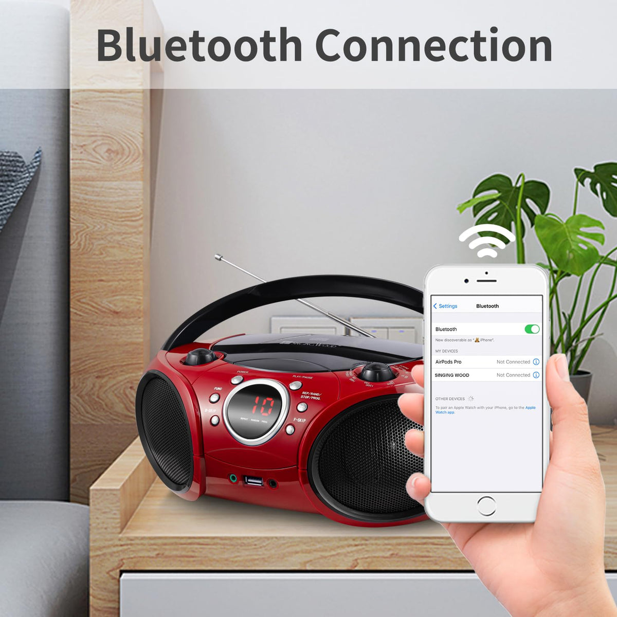 Portable CD Player Boombox B111396