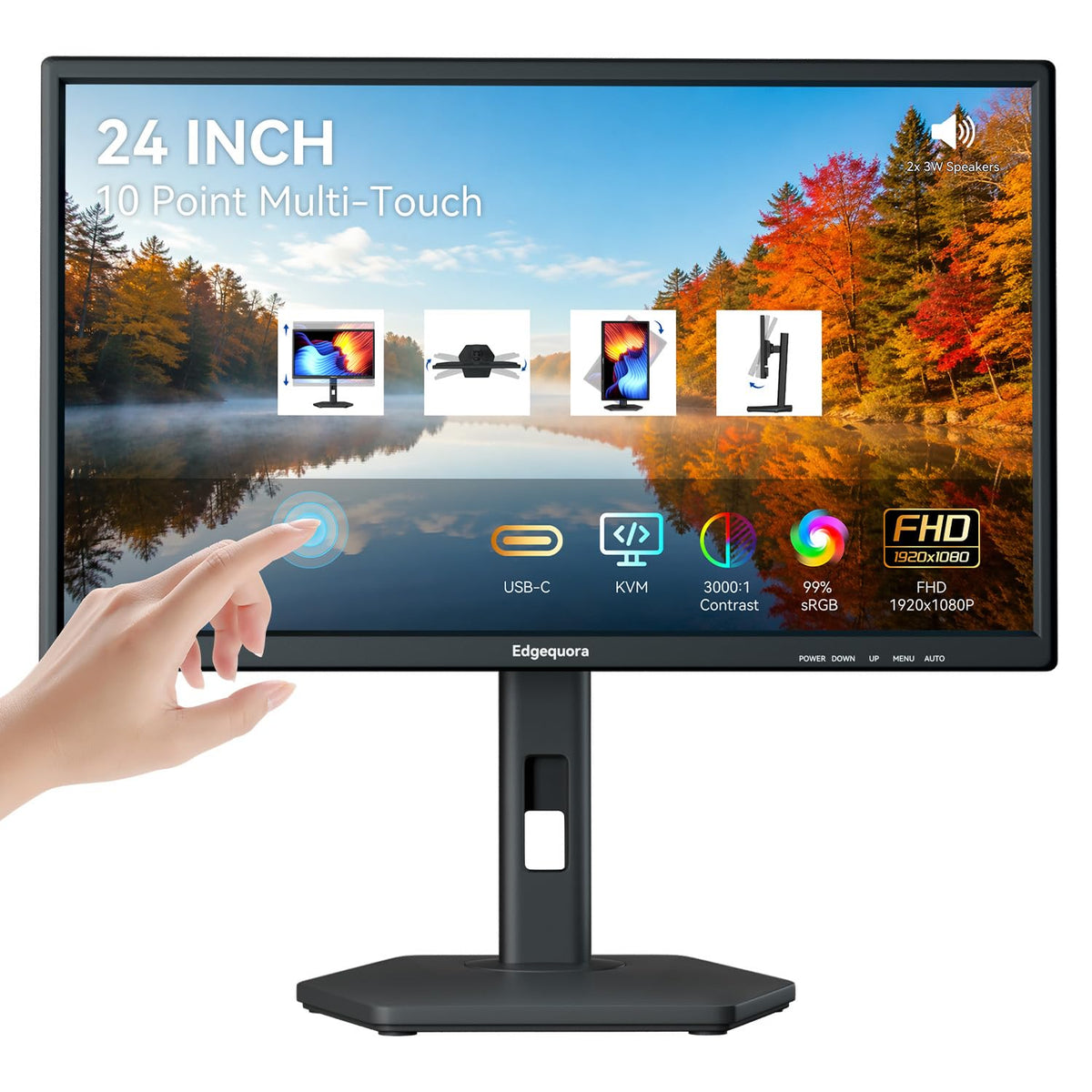 24 Inch USB-C Touchscreen Monitor Adjustable VA M1449