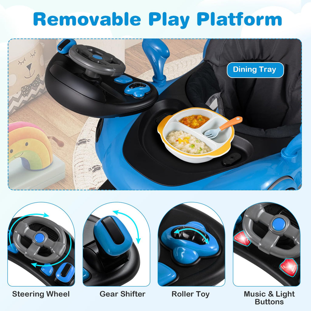 Foldable Adjustable Baby Walker with Wheels F5909