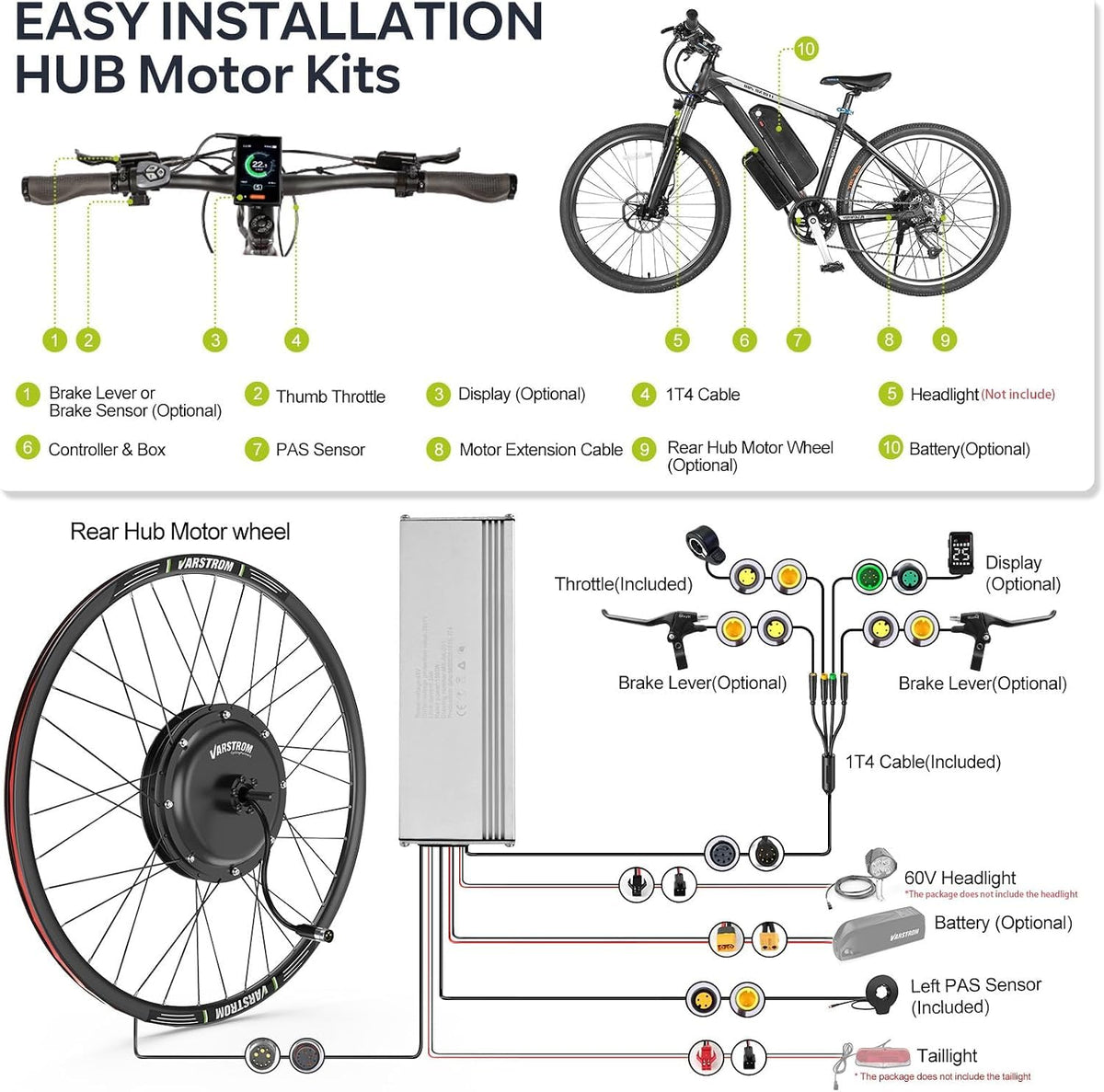 48V 1000W Ebike Conversion Kit F36289