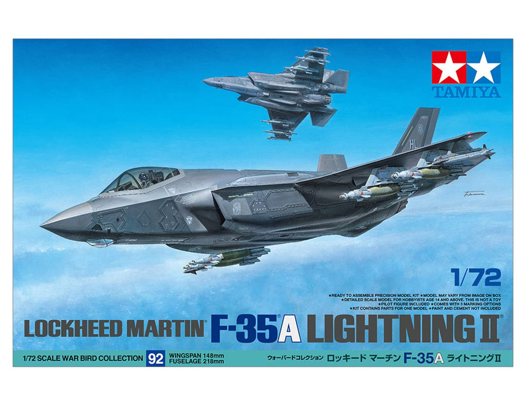 1:72 F-35A Lightning II Plastic Model Kit K330198