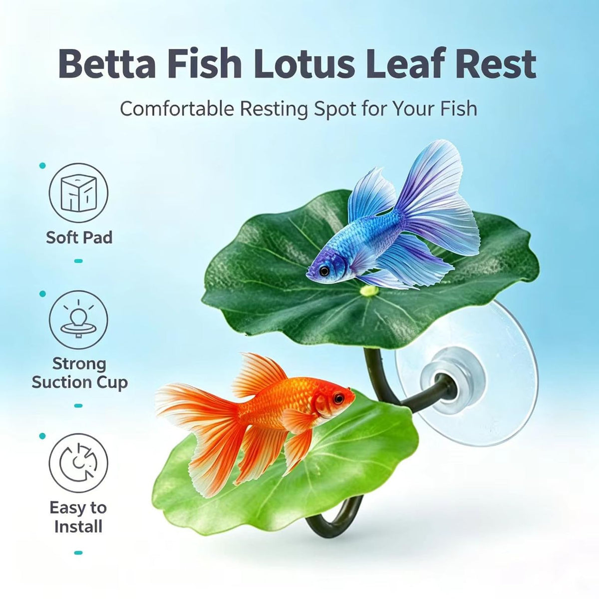 Betta Fish Hammock Tunnel Leaf Pad Resting Bed U820930