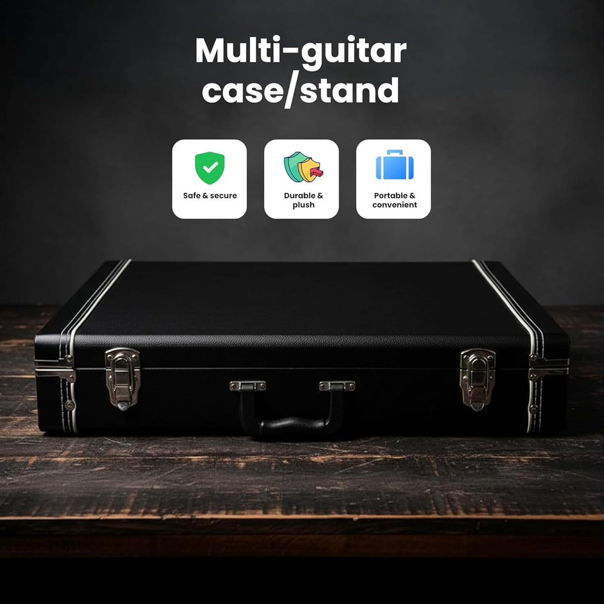 6 Guitar Stand Case Hardwood Plush L172721