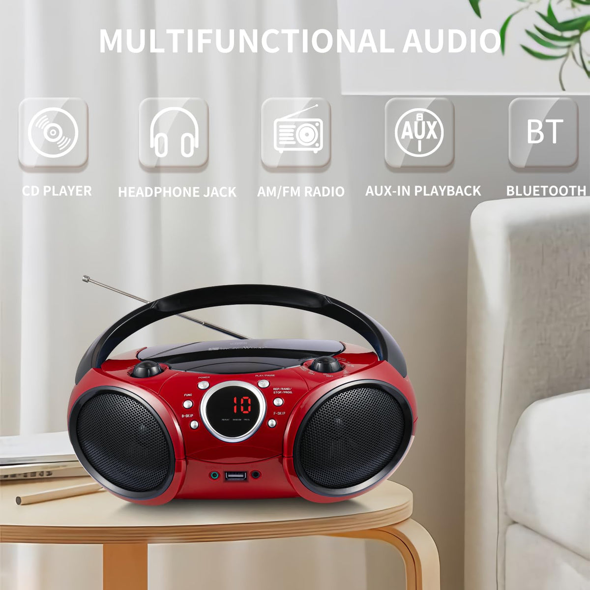 Portable CD Player Boombox B111396
