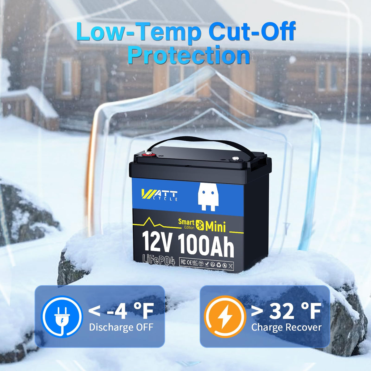 12V 100Ah Mini LiFePO4 Battery with Bluetooth L950