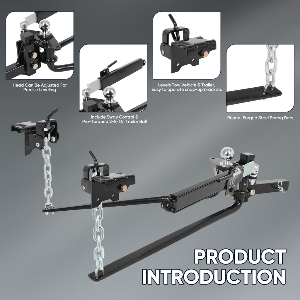 Weight Distribution Hitch with Sway Control 14000lbs 2-in Shank R3409