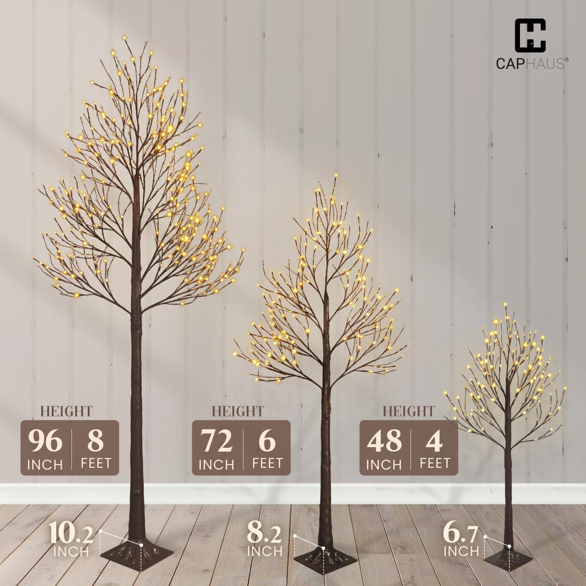 8 Ft Lighted Willow Twig Tree with 240 Warm White LED Lights J482