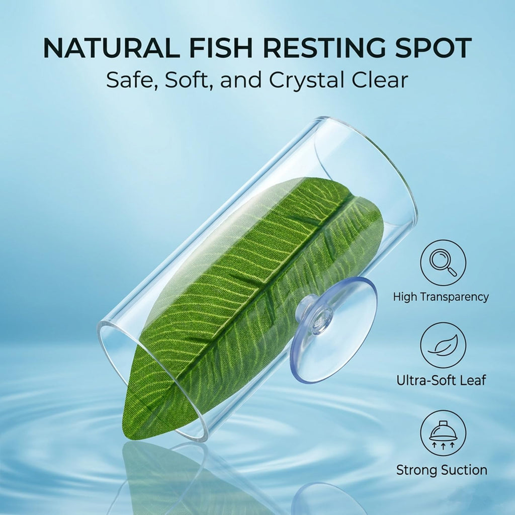 Betta Fish Hammock Tunnel Leaf Pad Resting Bed U820930