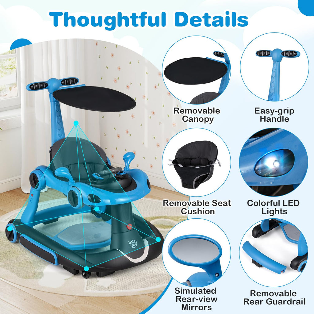 Foldable Adjustable Baby Walker with Wheels F5909