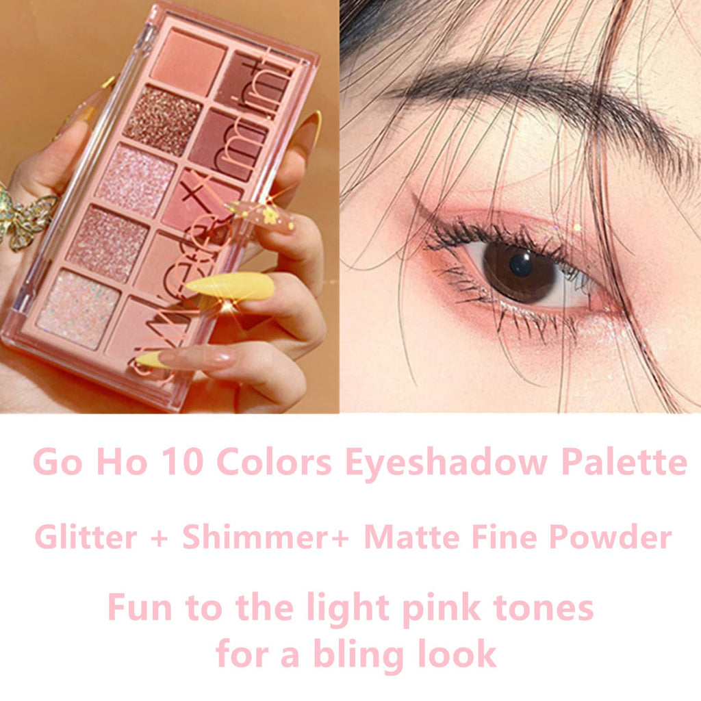 10 Colors Matte Glitter Shimmer Eyeshadow Palette W912795