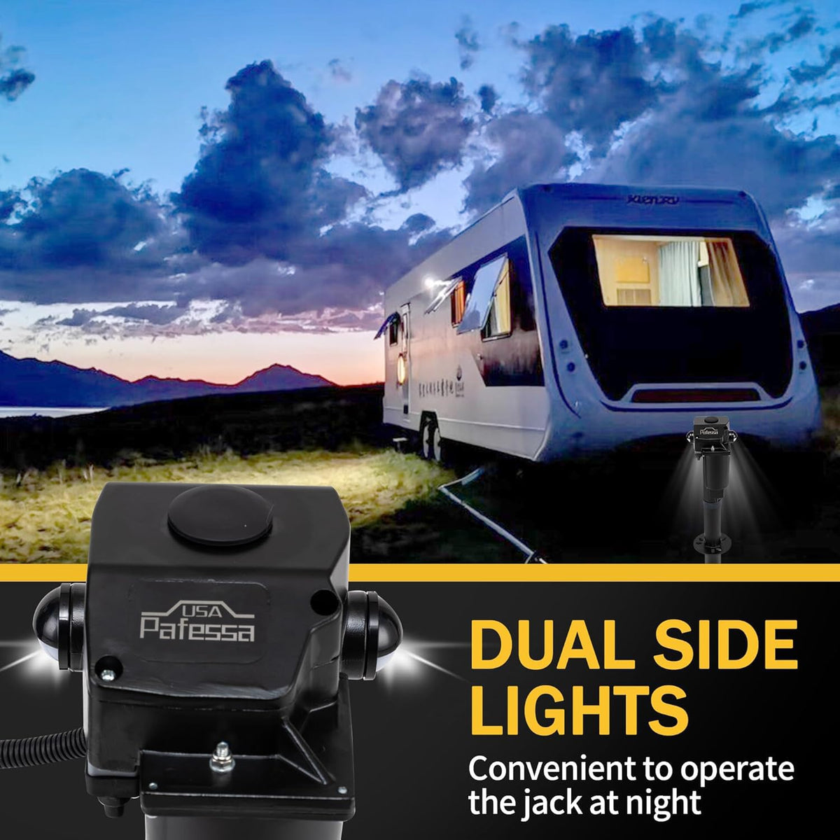 12V 3,500LB Electric RV Trailer A-Frame Tongue Jack A882