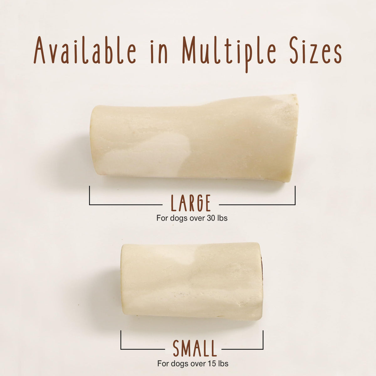 Peanut Butter Flavor Large Stuffed Shin Bones for Dogs A875