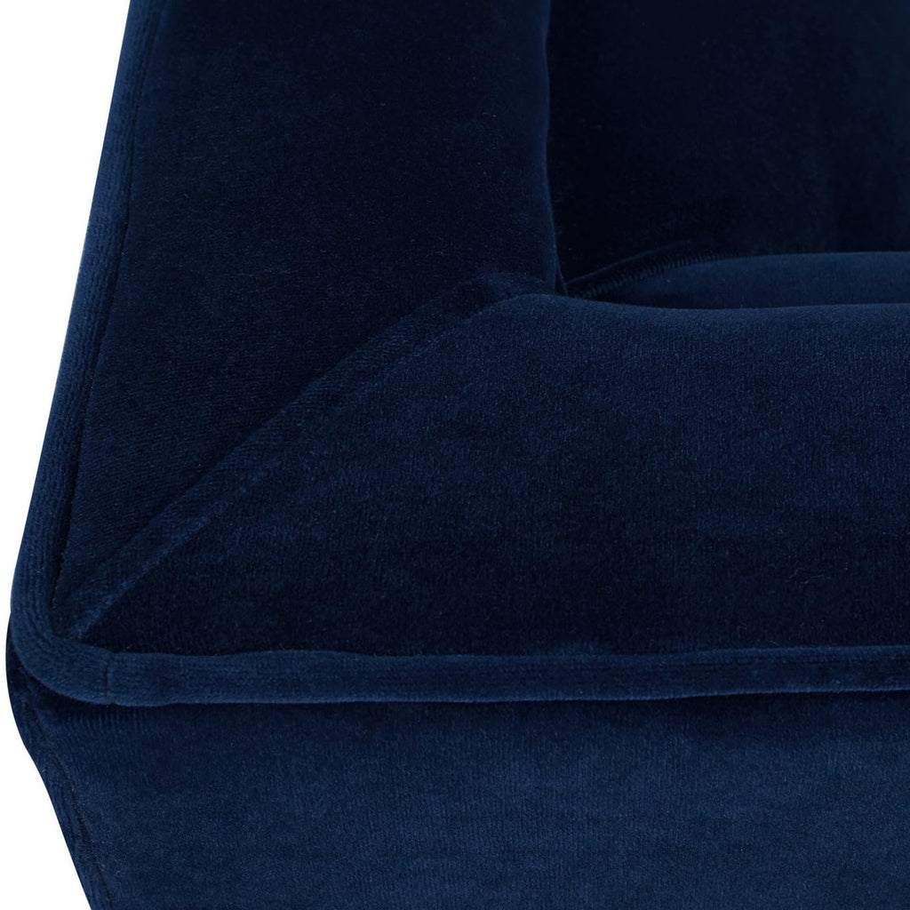 84" Navy Blue Velvet Tufted Sofa K720086