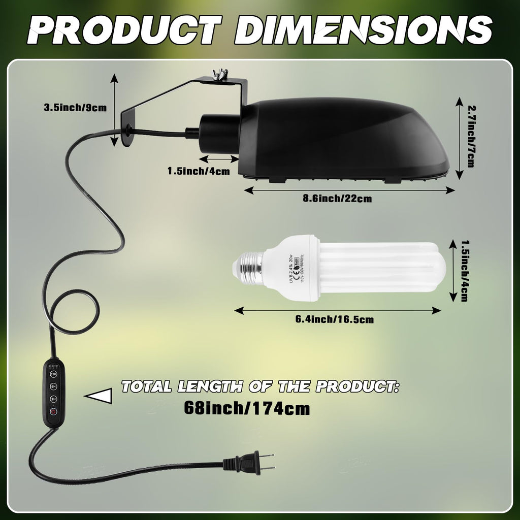 Bird Cage Light Fixture Combo Kit with Adjustable Timer M9872