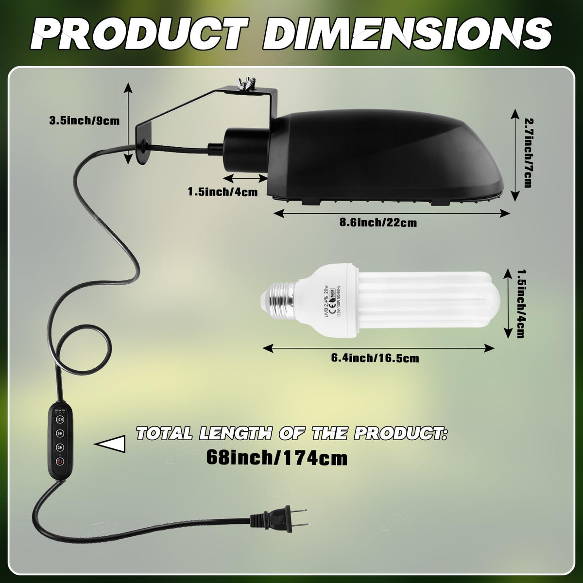 Bird Cage Light Fixture Combo Kit with Adjustable Timer M9872