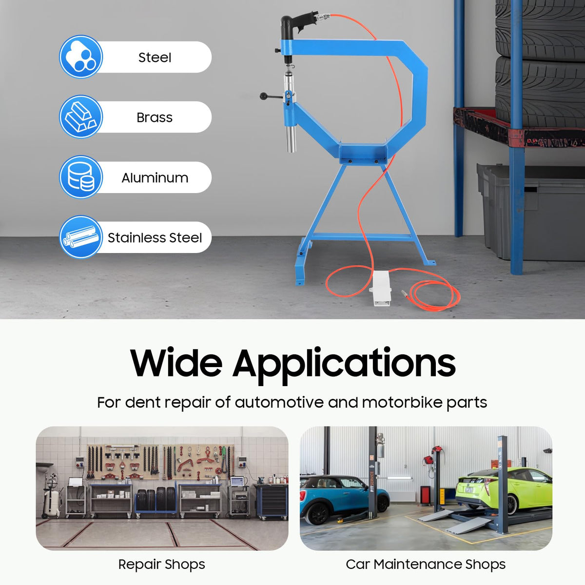 Pneumatic Planishing Hammer with 3 Anvils M67360