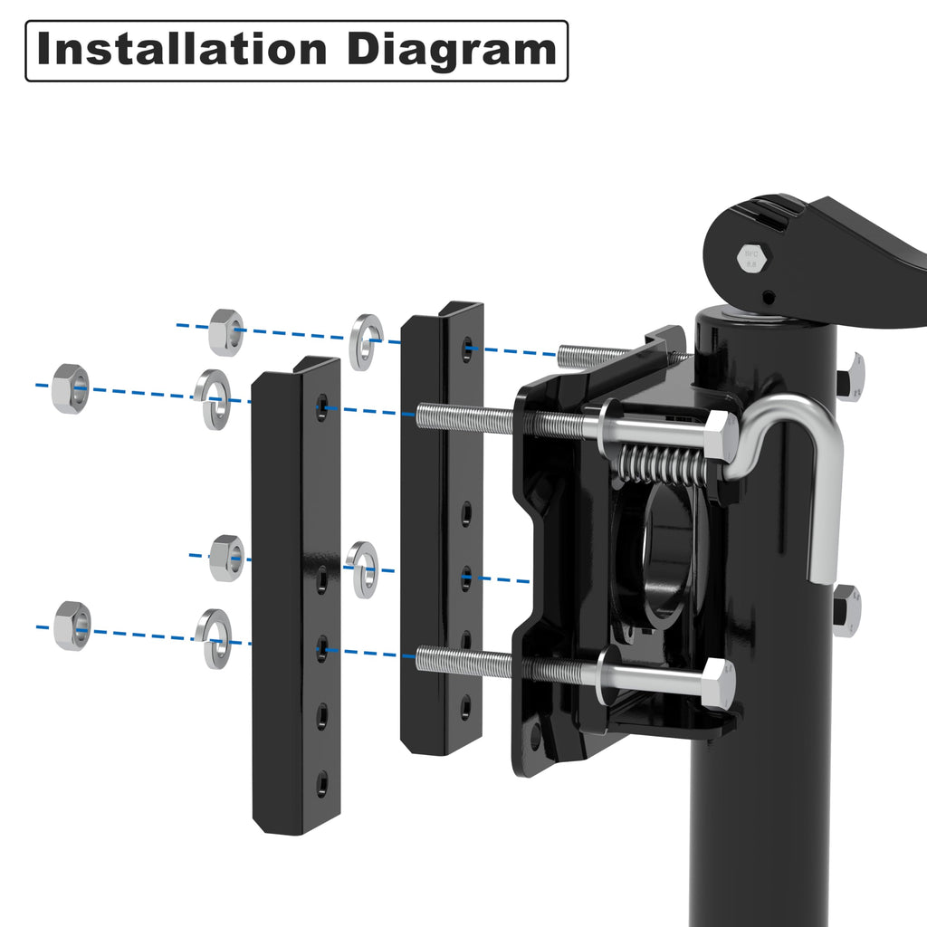 Swivel Bolt-on Trailer Jack, 10" Vertical Movement, 1000 lbs S759515