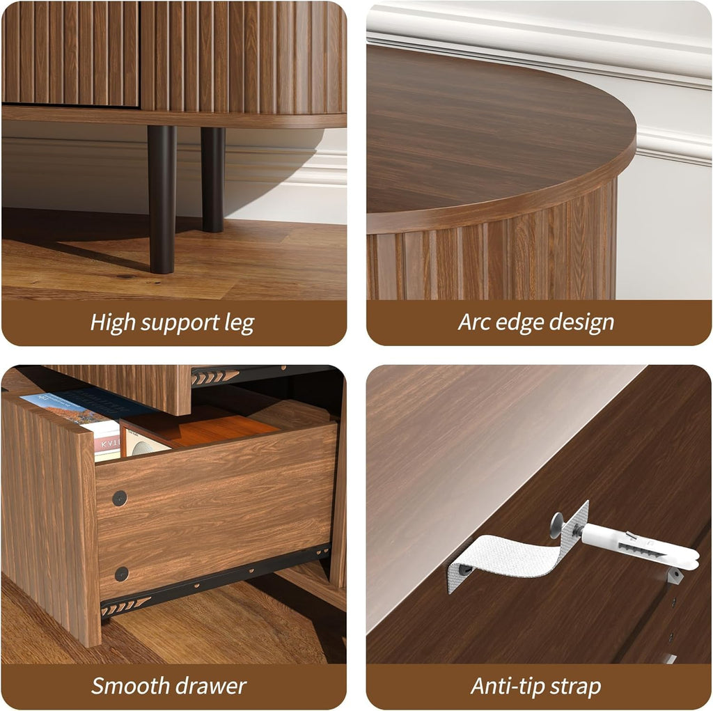 Brown 6 Drawer Wood Dresser E202163