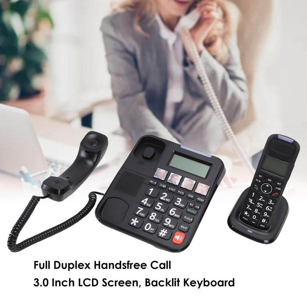 Expandable Corded/Cordless Phone System with Big Buttons T82904