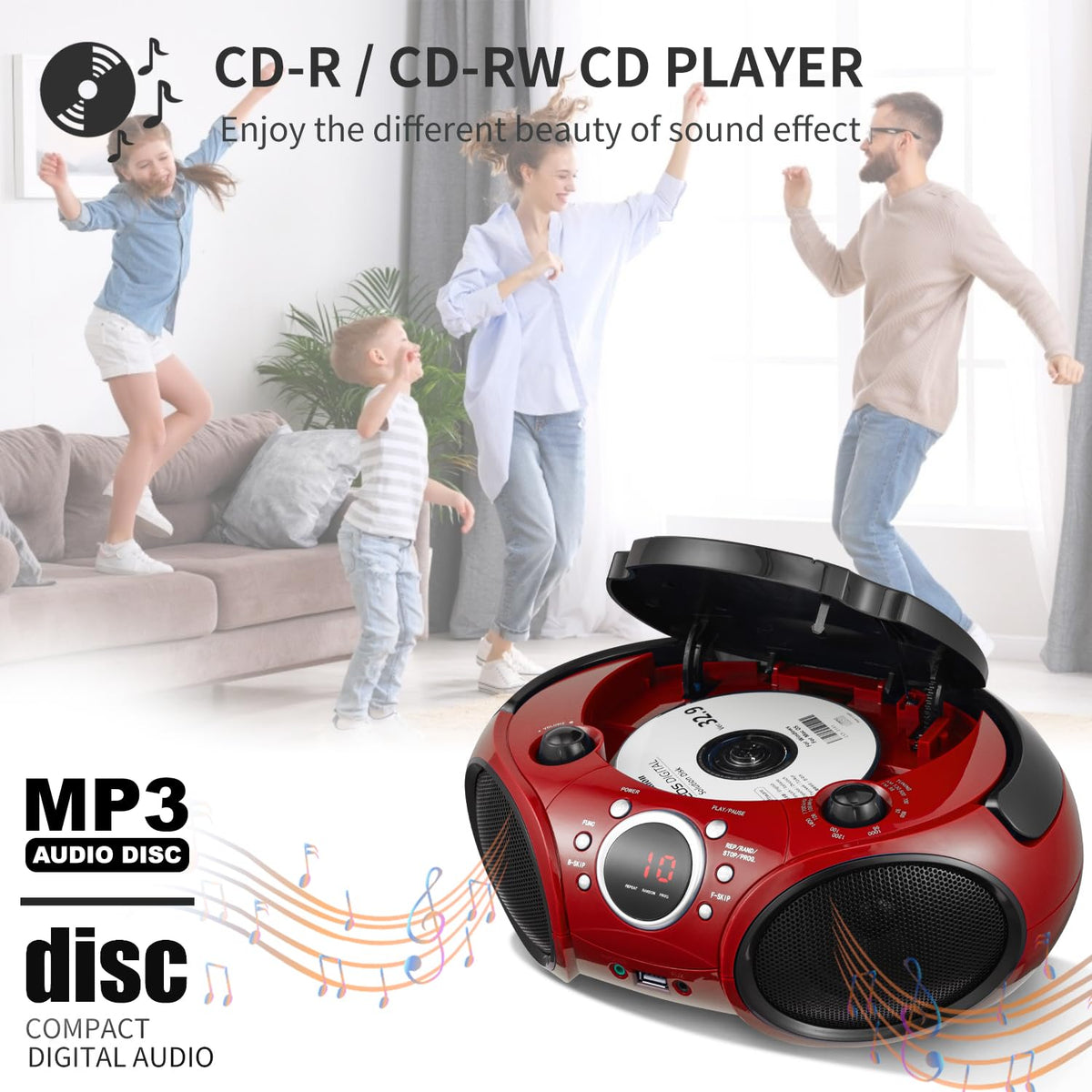 Portable CD Player Boombox B111396
