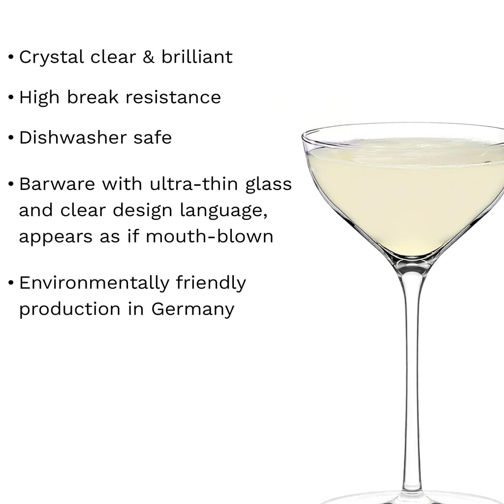 Glass Set of 6 190 ml Cocktail Bowls B463