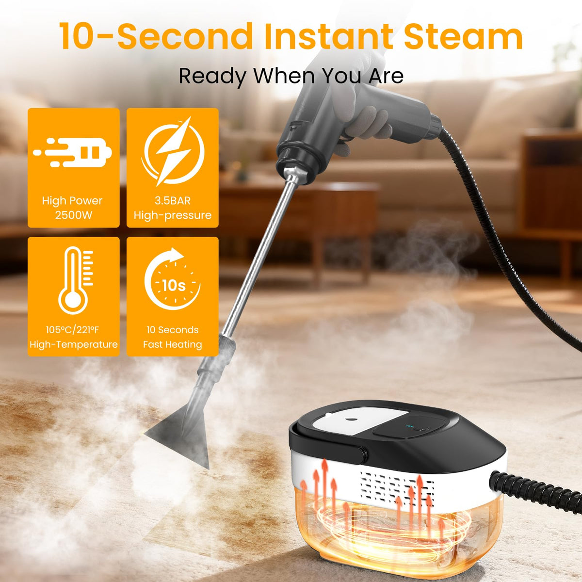 1600ML Handheld Steam Cleaner V39483