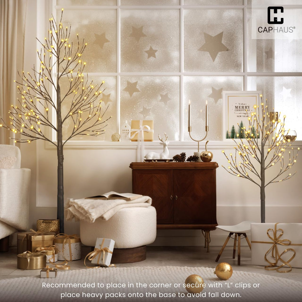 8 Ft Lighted Willow Twig Tree with 240 Warm White LED Lights J482