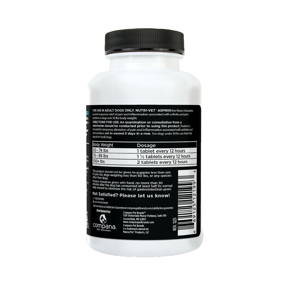 Aspirin Tablets for Large Dogs 300mg 75 Count C9530