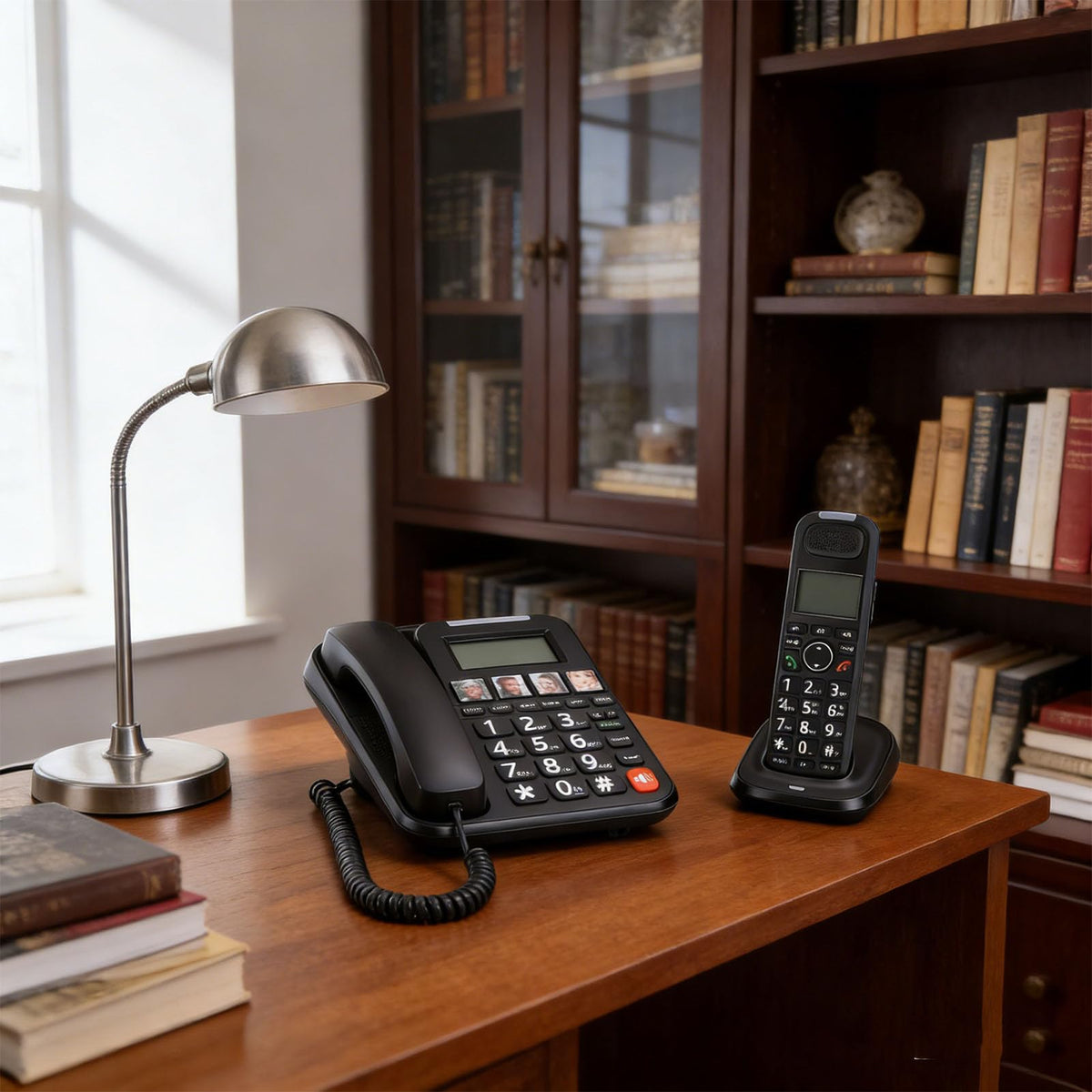 Expandable Corded/Cordless Phone System with Big Buttons T82904