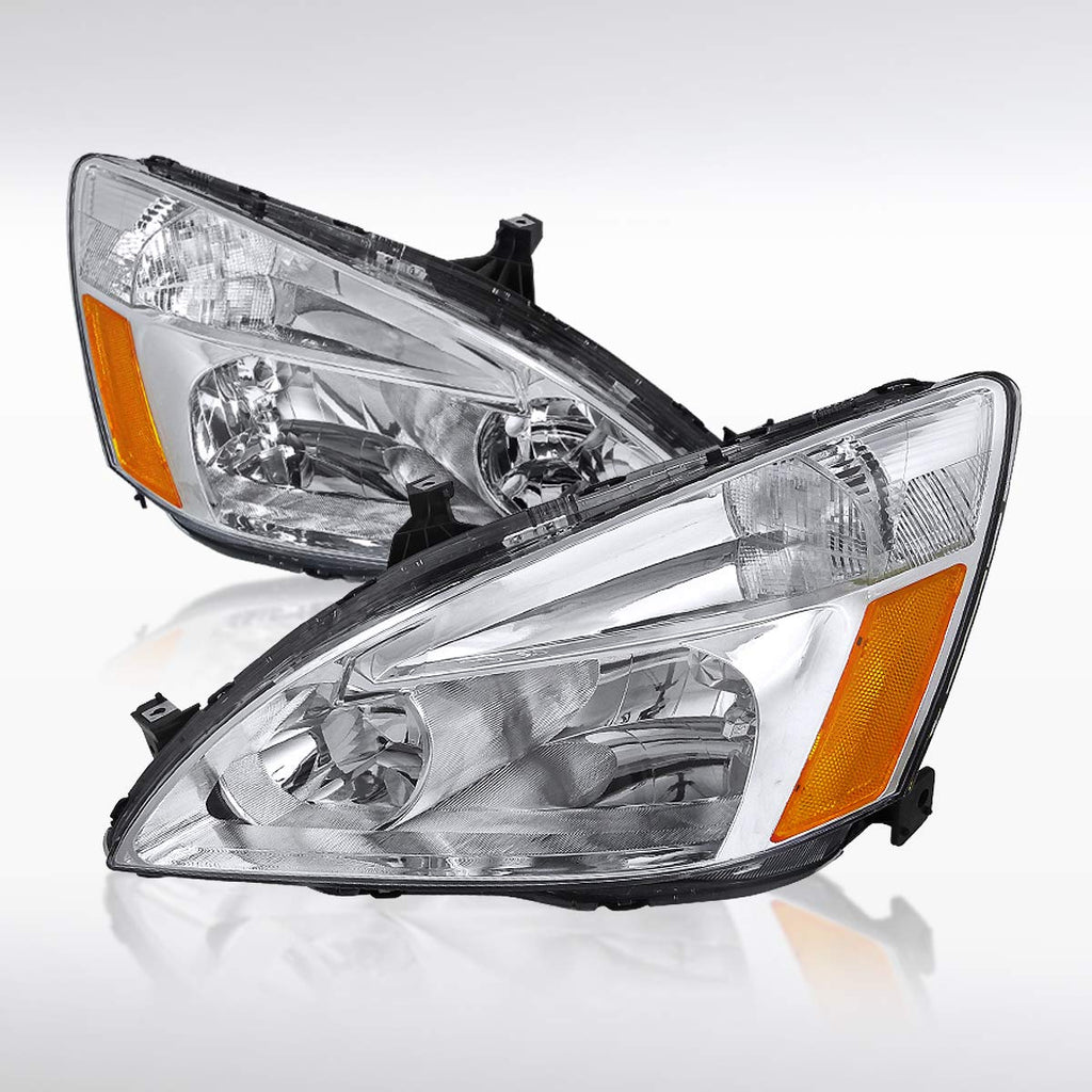 Chrome Left+Right Headlights D5861