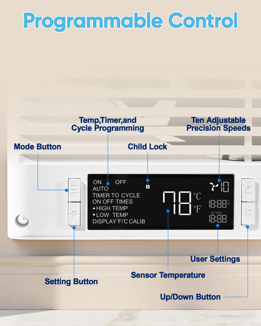 8" Room to Room Fan with Remote L89091