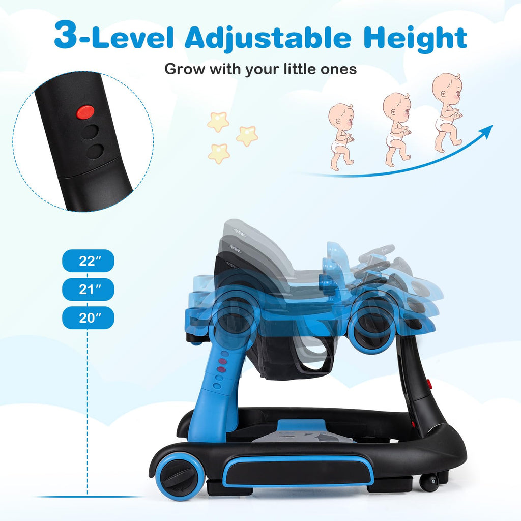 Foldable Adjustable Baby Walker with Wheels F5909