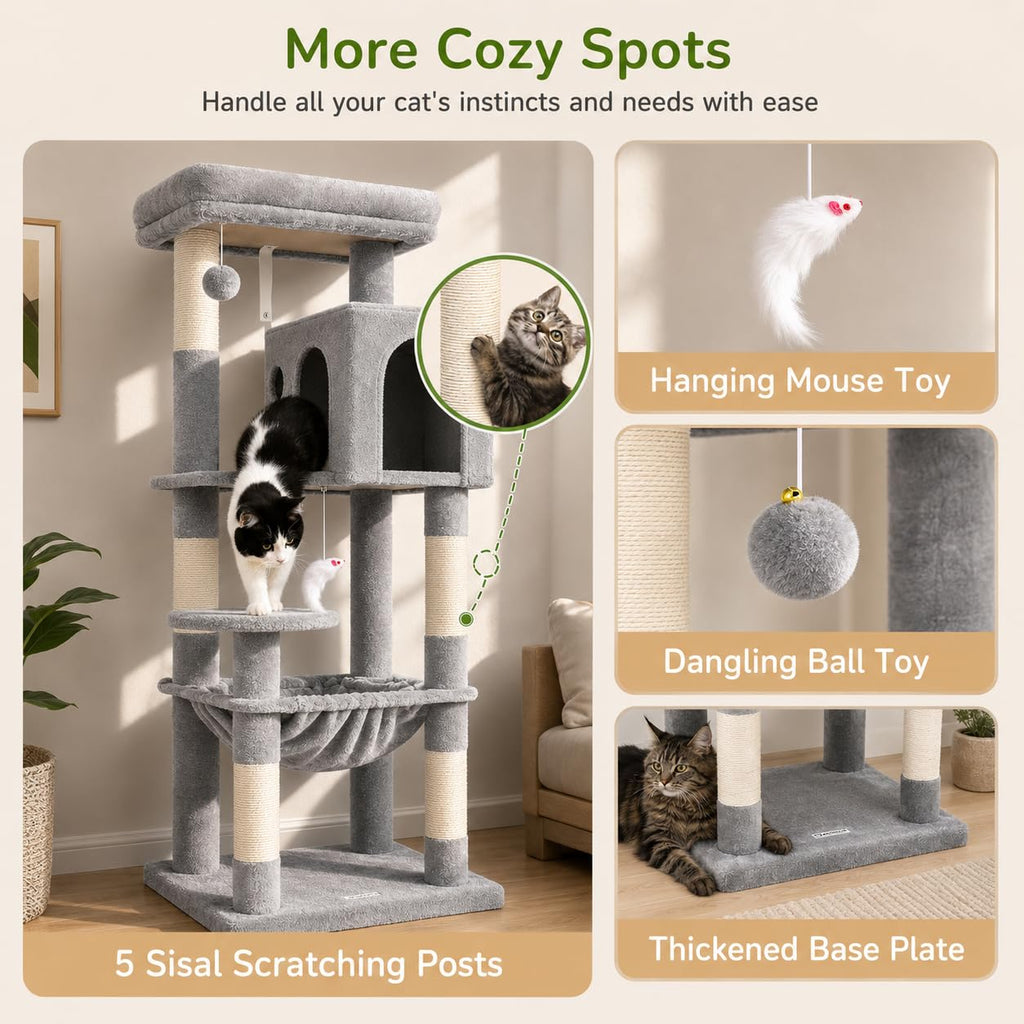 Cat Tree Tower with Scratching Post N46377
