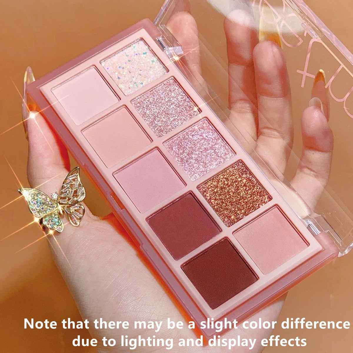 10 Colors Matte Glitter Shimmer Eyeshadow Palette W912795