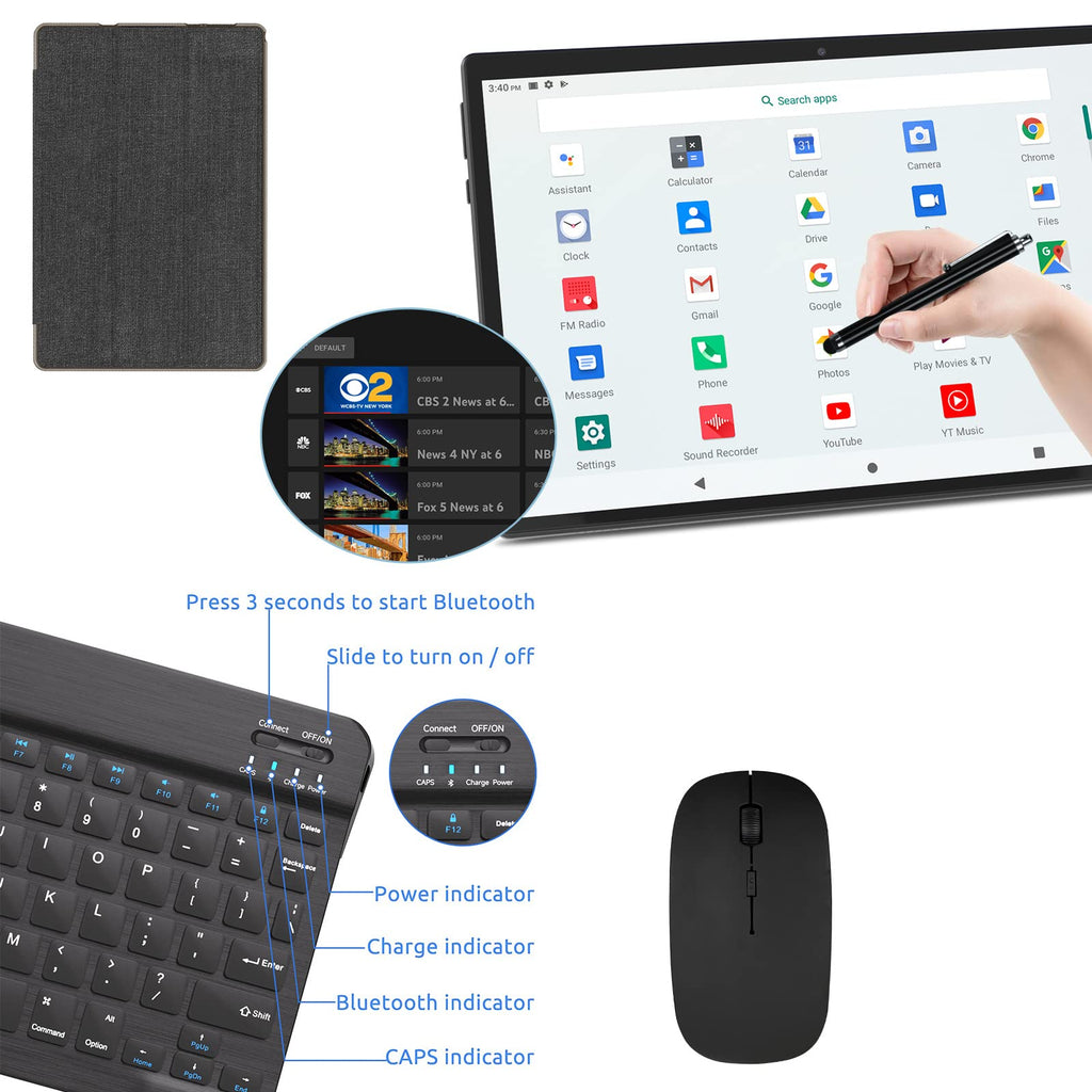 10 inch Tablet 12GB RAM 64GB ROM Black S639852