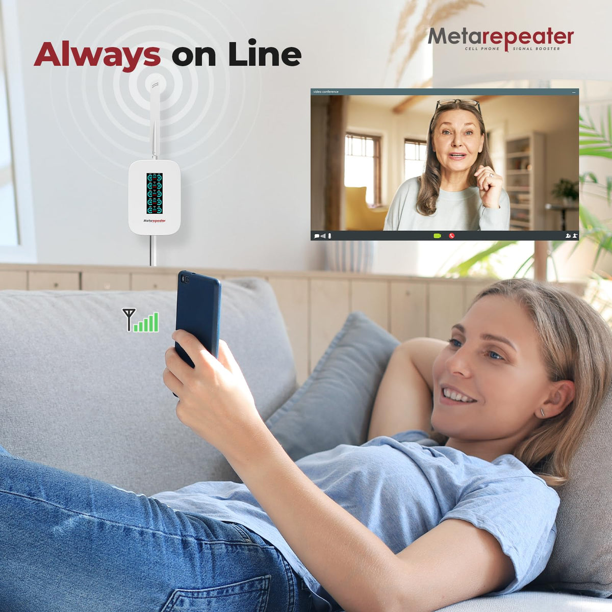 Cell Phone Signal Booster with LCD Display M9803