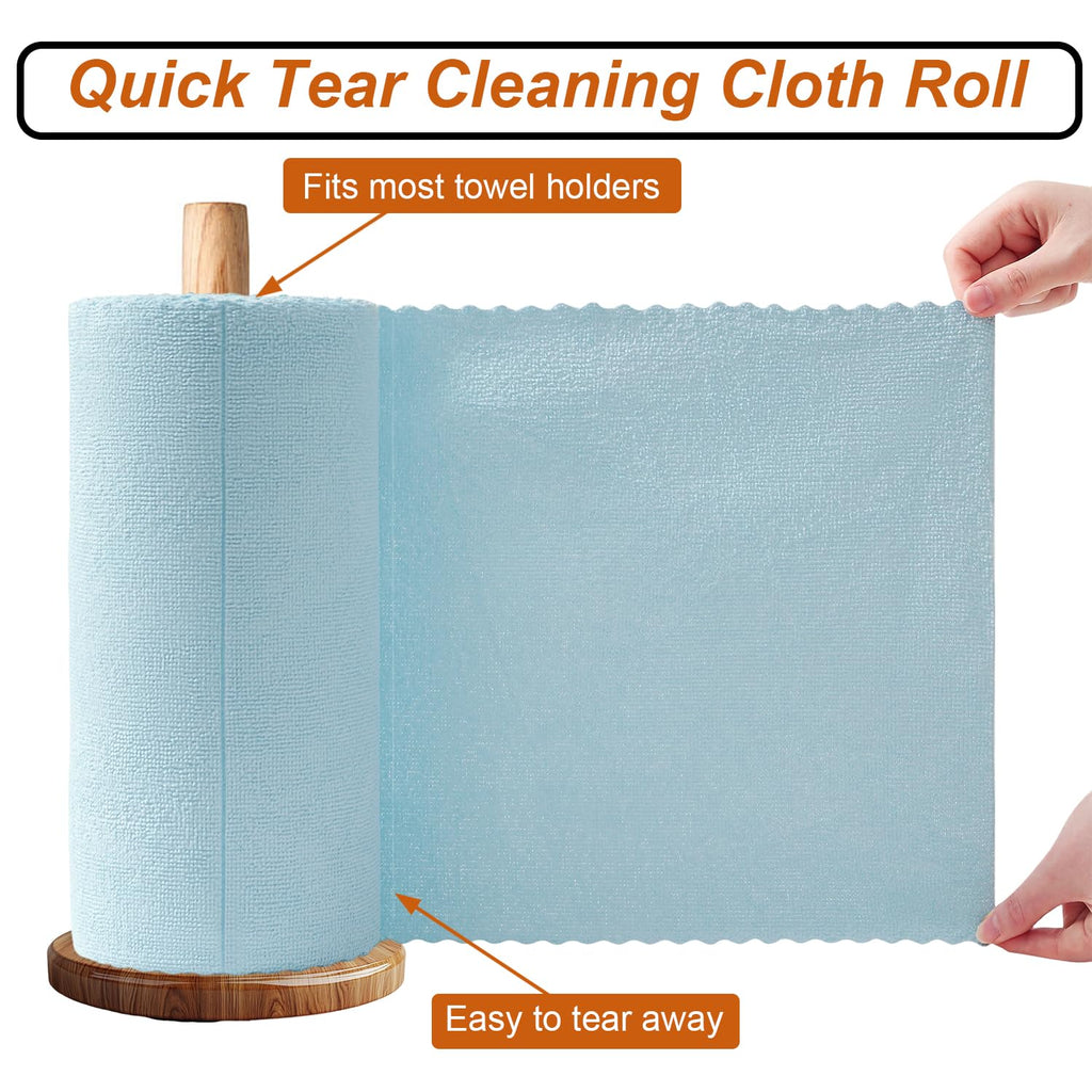80 Pack Microfiber Cleaning Cloth Roll Blue X55628