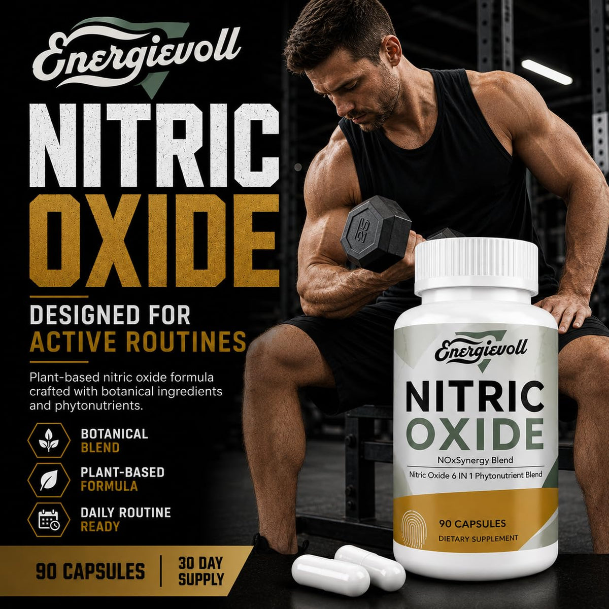 Beet Root Nitric Oxide Supplement 90 Count I606