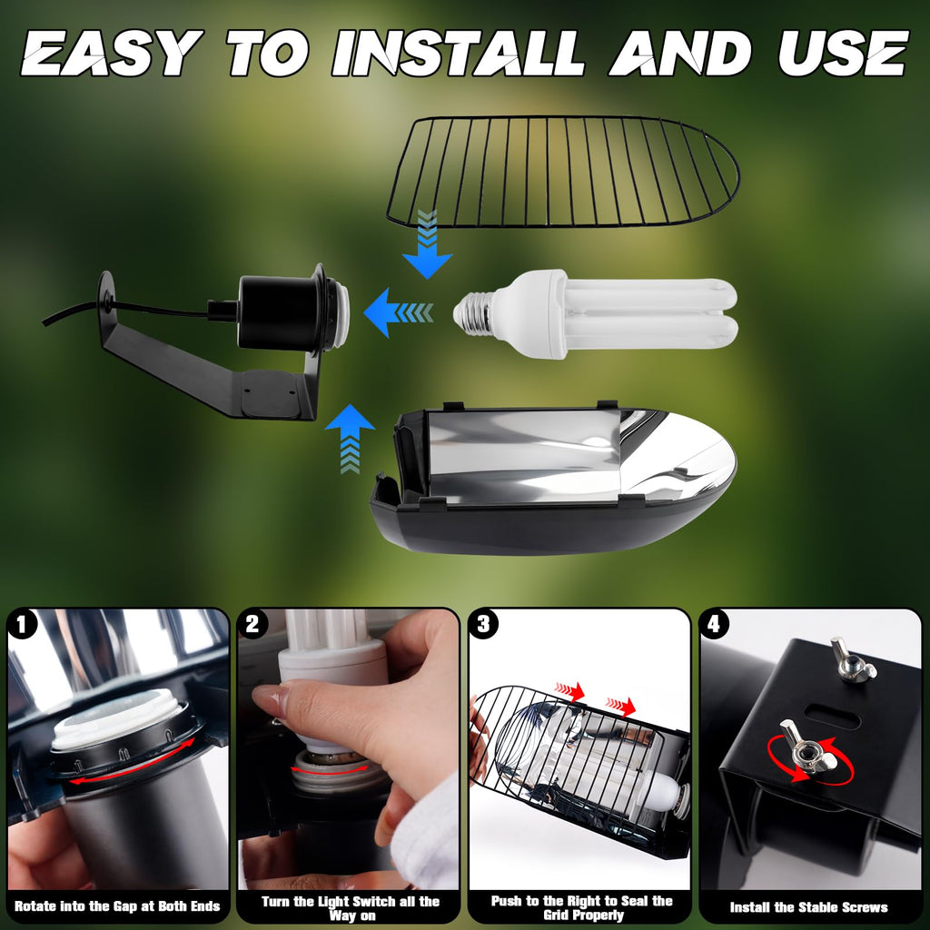 Bird Cage Light Fixture Combo Kit with Adjustable Timer M9872