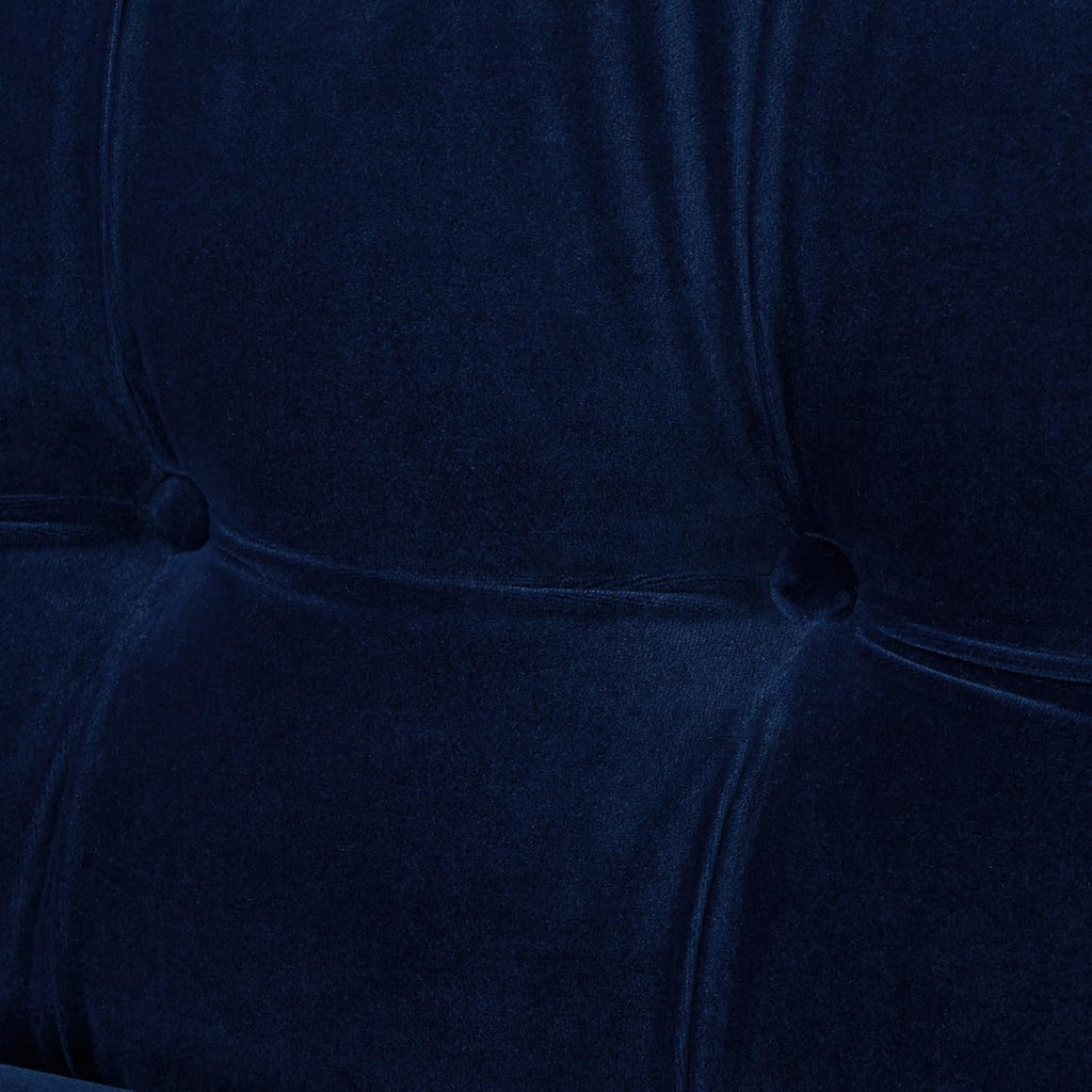 84" Navy Blue Velvet Tufted Sofa K720086