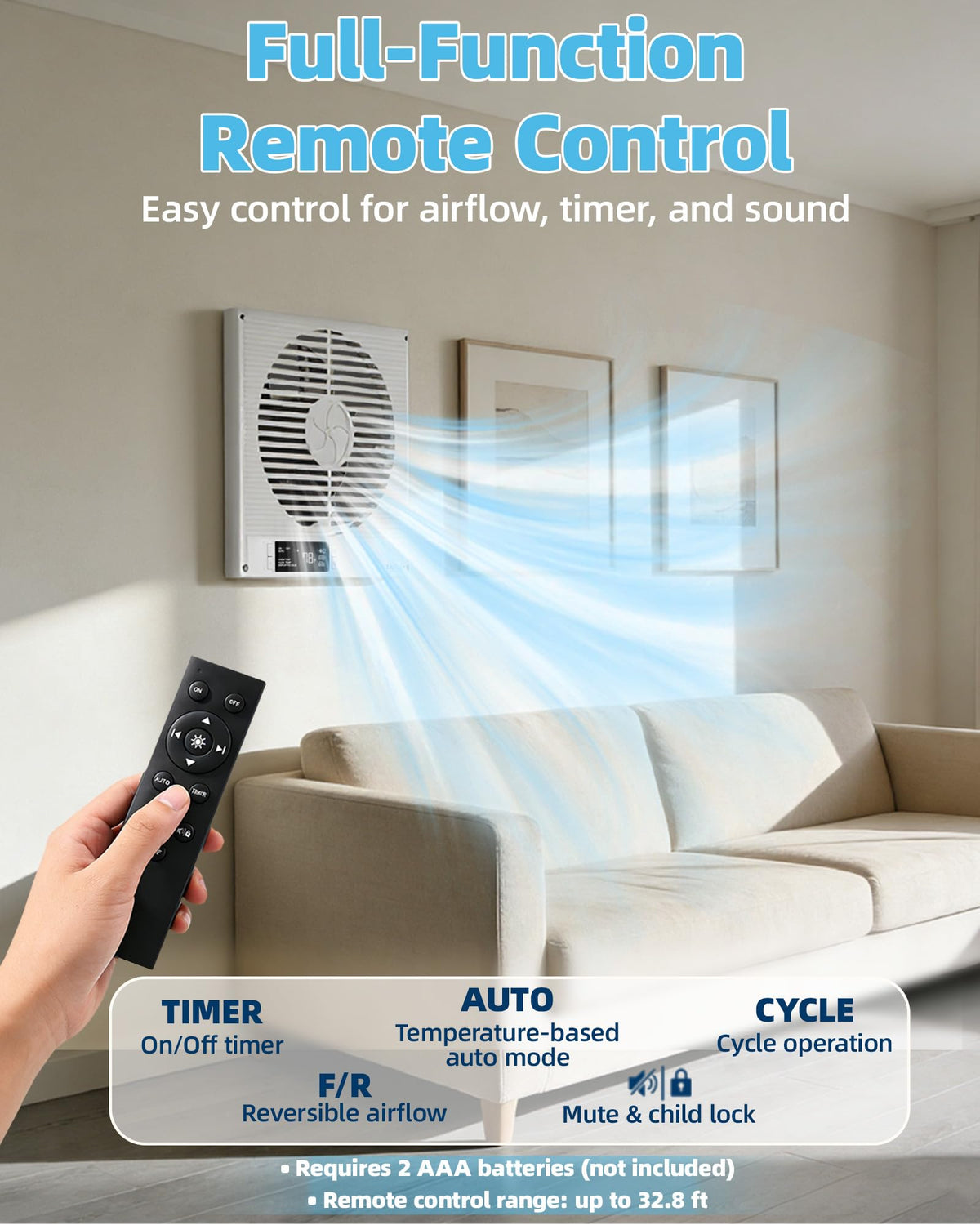 8" Room to Room Fan with Remote L89091