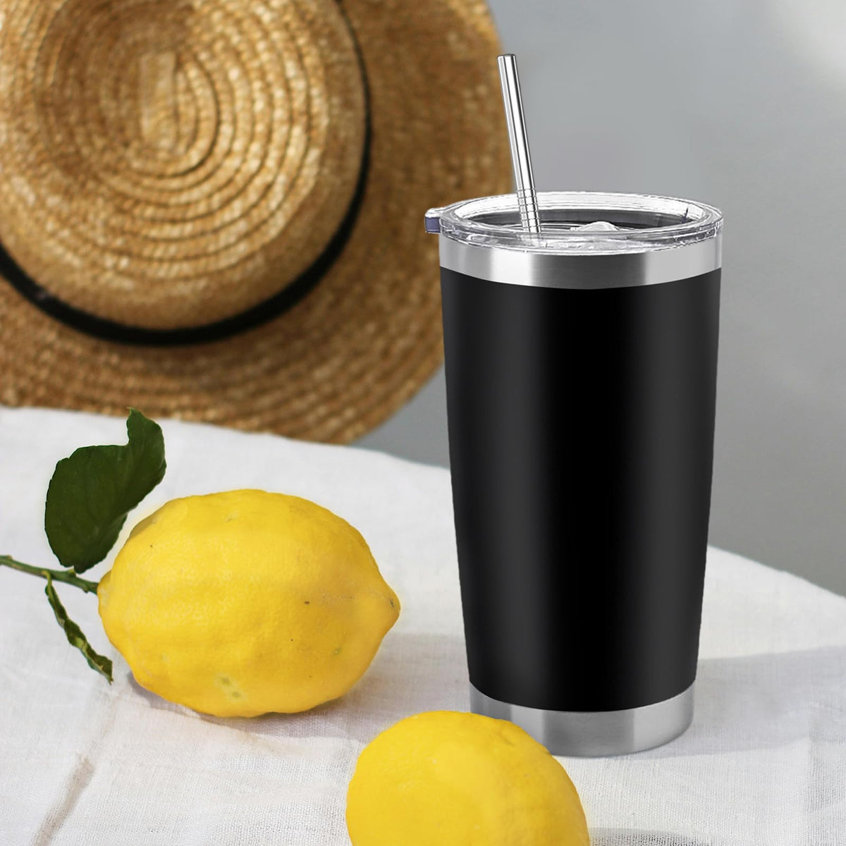 12 Pieces Insulated Stainless Steel Tumbler with Lid and Straw A636