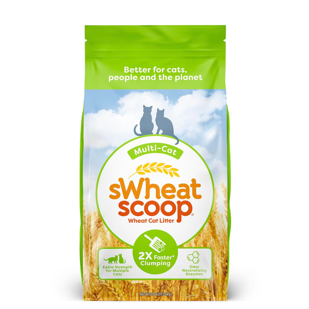 Natural Wheat Multi-Cat Litter, 25 Pound Bag J30278