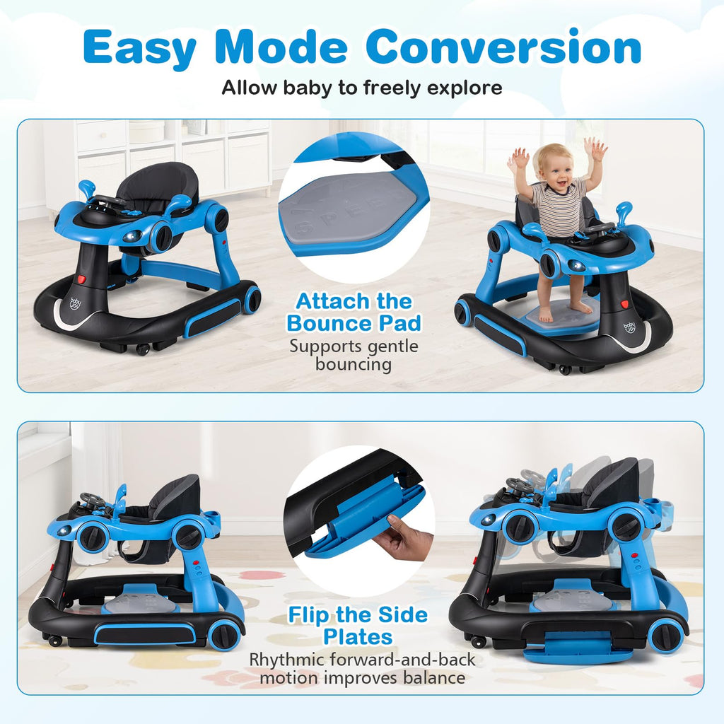 Foldable Adjustable Baby Walker with Wheels F5909